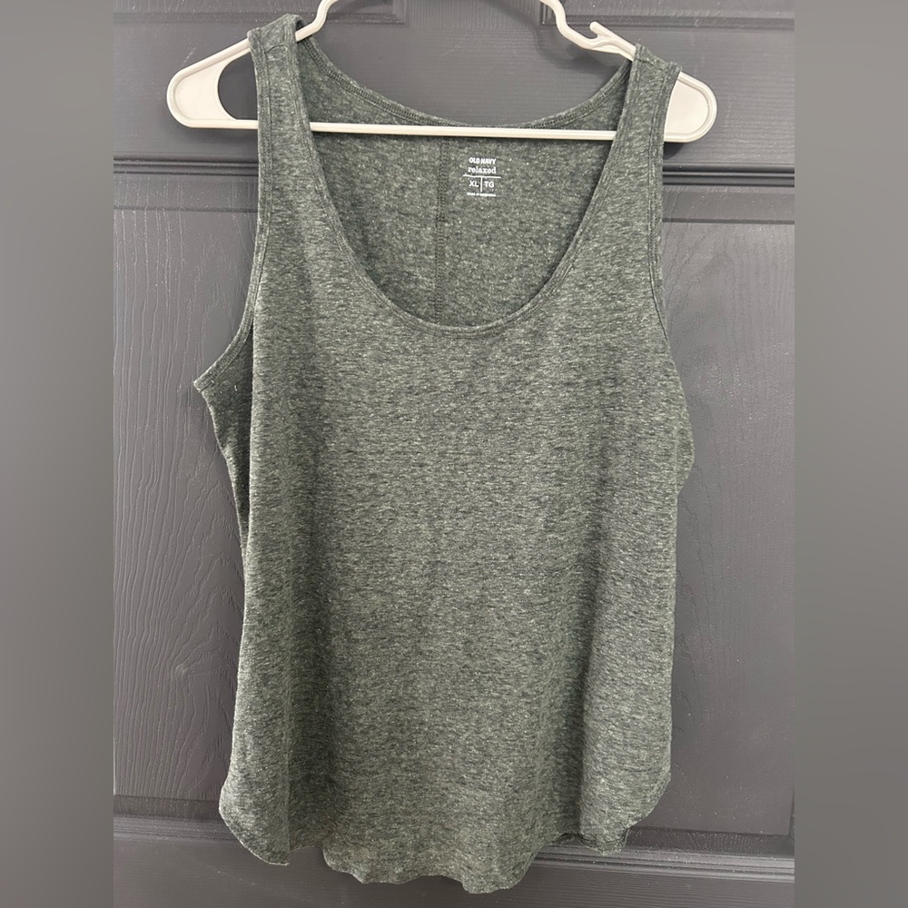 Old Navy Heathered Green Tank Top